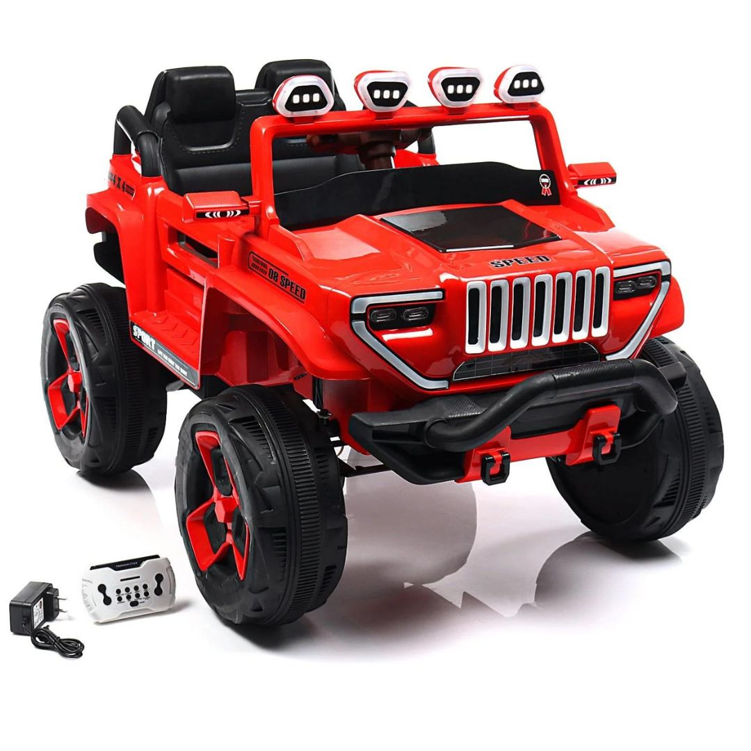 MM TOYS Electric Jeep Wrangler Ride-On for Kids X Light, Music, USB Support, Swag Feature, Perfect for to 9-Year-Old Kids, Model 1200A,12V
