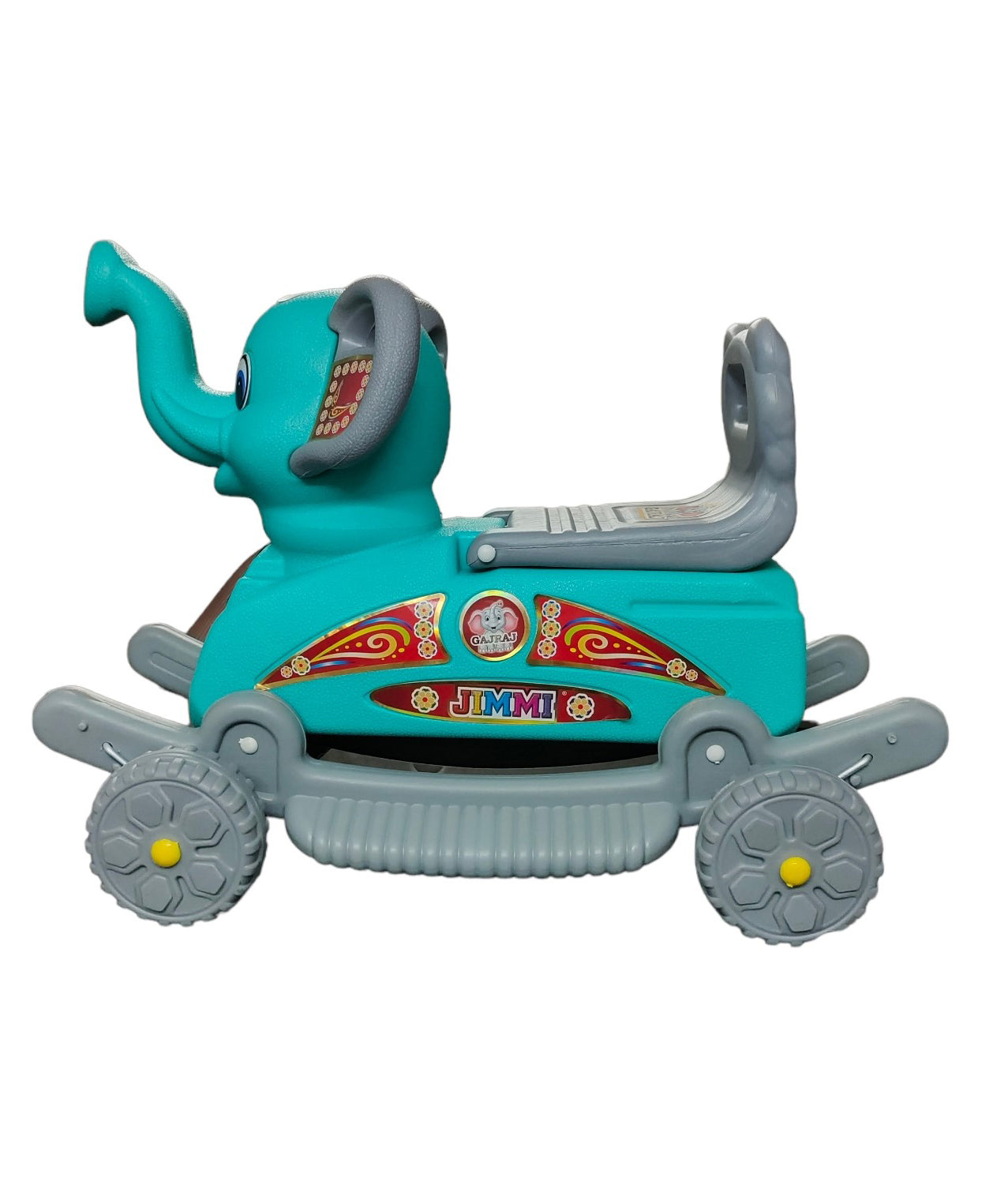 MM Toys JumboRide 2 in 1 Baby Elephant Rider Fun & Safe, Ideal for Kids 1-5 Years, Boosts Motor Skills, Perfect Birthday Gift, Multicolor