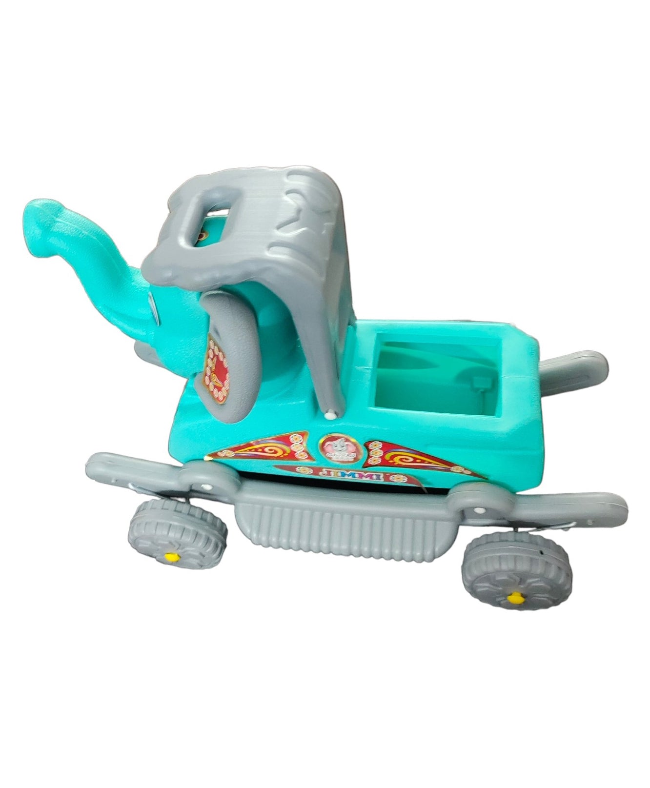 MM Toys JumboRide 2 in 1 Baby Elephant Rider Fun & Safe, Ideal for Kids 1-5 Years, Boosts Motor Skills, Perfect Birthday Gift, Multicolor