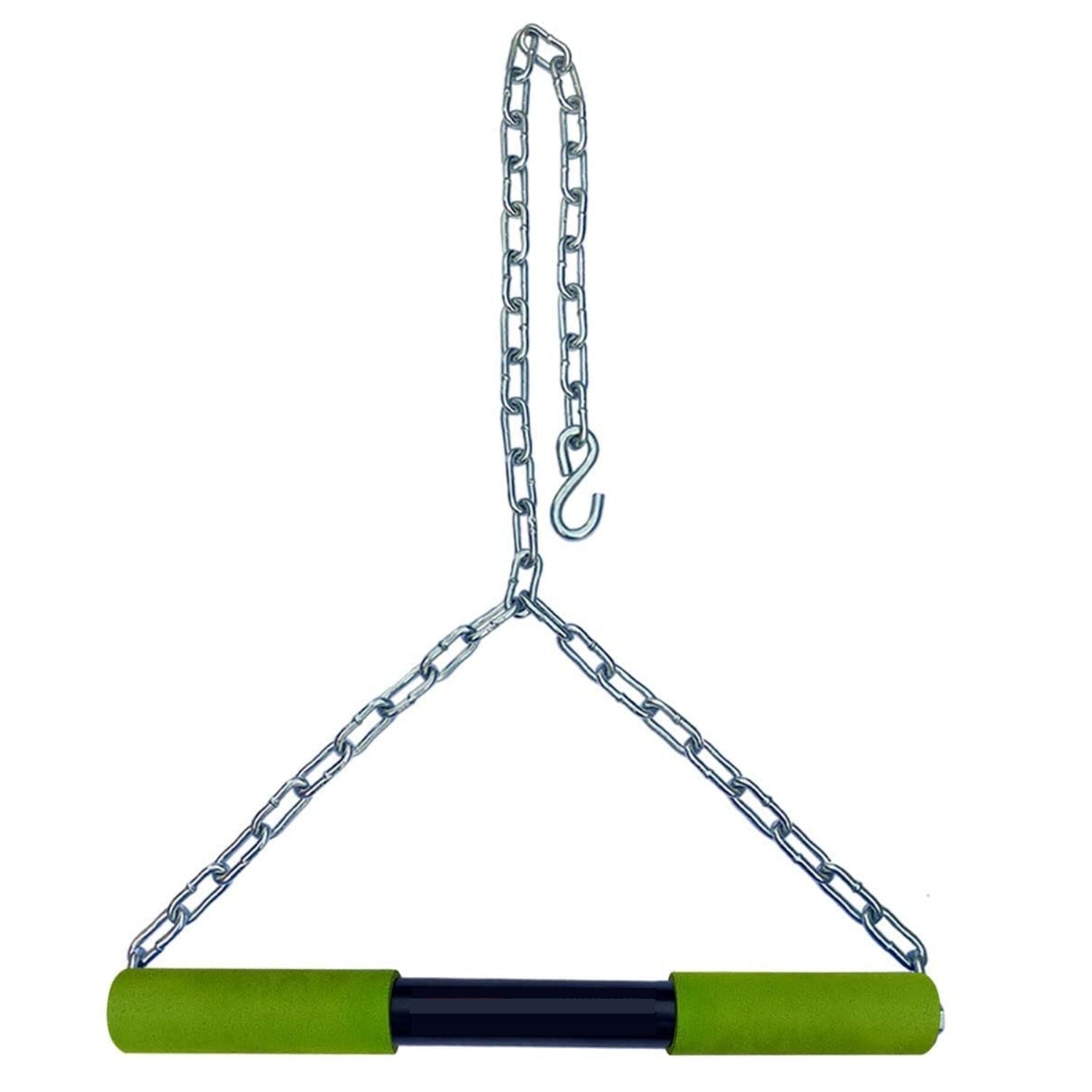 MM TOYS Hanging bar Pull Up Bar Steel Sangal Height Increase for Chin Up Bar Hanging Rod for Home/Gym Use for Men Kids Boys Adults Fitted with Heavy Chain Sangal (Green) 4FT