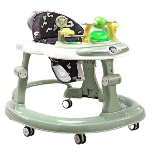 Steelbird Premium Adjustable Baby Walker with Fun and Learning Toys with Light and Music for 9 Month to 3 Years - Green