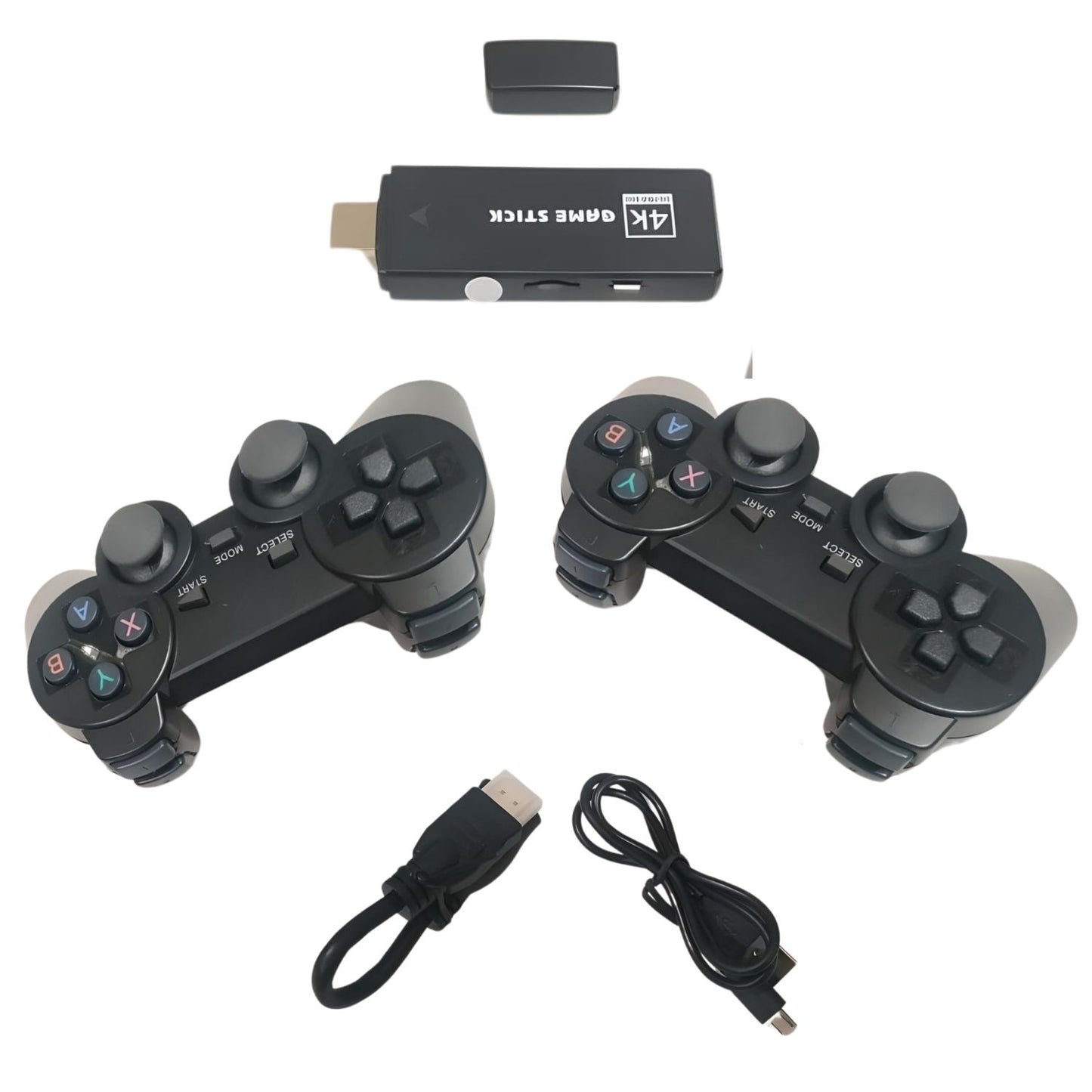 MM TOYS USB Wireless Console Game Stick Video Game Console Built-in 3000 Classic Games 8 Bit Mini Retro Controller HDMI Output Dual Player- 4K Ultra HD Game Stick