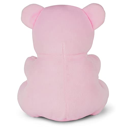 MM Toys: CuddlyCub, Super Soft Stuffed Teddy Plush Bear, 7.5 Inch, Ideal Gift for Kids/Girls, Perfect for Home Decor, Pink Color