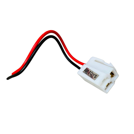 MM TOYS 2 Pin Power Connector for Kids Electric Rideon Controller, Easy Installation, Durable Plastic Build, White Color