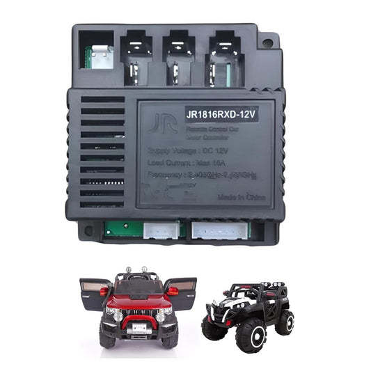 MM TOYS JR-1816RXS: 12V Bluetooth Receiver Motor Controller 2.4G -For Kids Electric Ride-On Car & Jeep Accessory , Max 15A- Black
