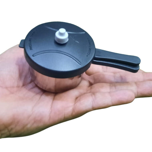 MM TOYS LittleChef Mini Real Like Pressure Cooker Cooking Playset | Turn Open Lid | Heavy Stainless Steel | Safe and Fun - Color May Vary