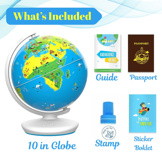 Shifu Orboot Earth Augmented Reality Educational Globe for Kids – 1000+ Facts, No Battery, English Language, Big Size – Multicolor