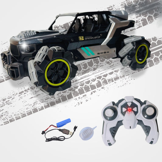 MM TOYS Off Road RC Car 4x4 – Metal Body, Mist Function, Lights & Sound, 360° Drift, Rechargeable Toy for Kids 3+ (Multicolor)
