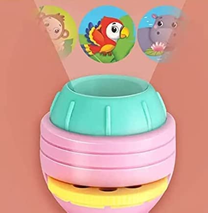 MM TOYS 24 Patterns Projector Flashlight Torch, Kids Projection Light Toy Education Learning Night Light Before Going to Bed Best Gift for Kids 4 5 6 7 Years boy or Girl Learning and Playing