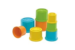 Fisher-Price Multicolored Plastic Cup Set for Stacking - 8 Piece Collection for 6 month +