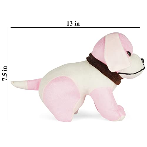 MM Toys CuddleDog Soft & Cuddly Dog Plush, 10-Inch Size - Perfect for Kids and Home Decor - Polyester Fiber Filling