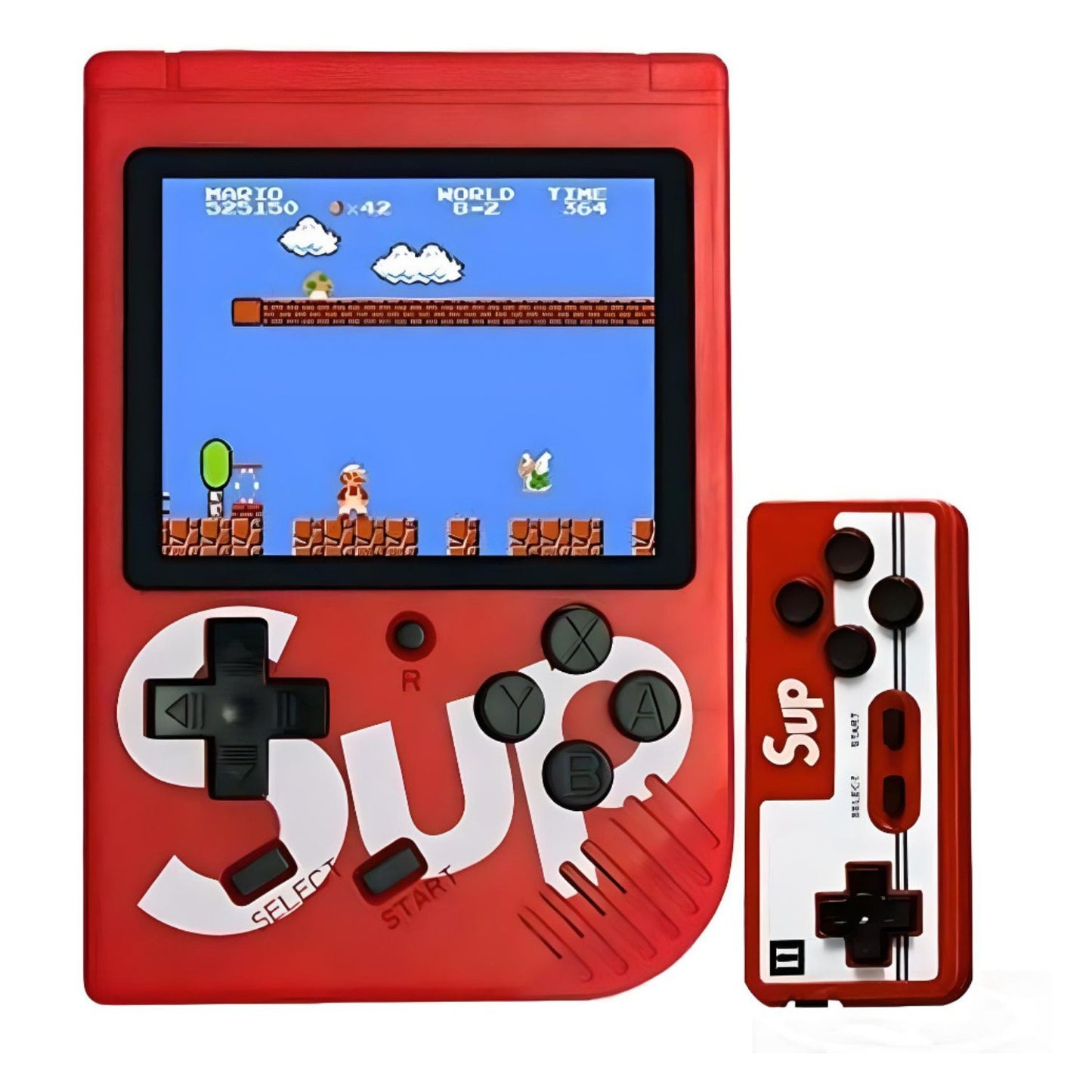 MM TOYS SUP 400-in-1 Multicolor Handheld Game Console: Built-In Classics Games Mario/Contra ,  TV Output, 3" Colored Display, Rechargeable - Color May Vary