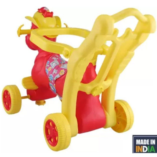 PLAYTOOL Derby Horse Push Ride On 4-in-1 - Walk Trainer, Rocking, Ride On Toy with Music - For Kids 1 to 3 Years - Color May Vary