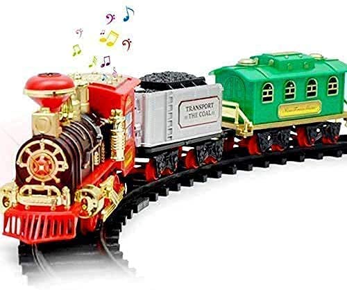 MM TOYS Choo Choo Toy Train with Track Toy Set , Classic Train With Real Smoke , Lights And Kids Aged 4 Years and Above