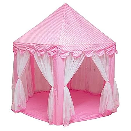 MM Toys  DreamCastle  Foldable Princess Dream Castle Theme Play Tent House for Kids Big Size , Encourages Imagination, Portable- Pink