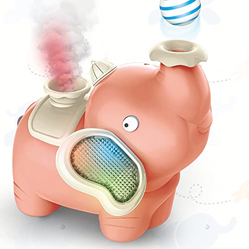 MM Toys EleFun Smooth Blowing Balance Elephant Toy, Electric Cute Smart Interactive, Funny Floating Ball Spraying, With Music & Light, Multicolor