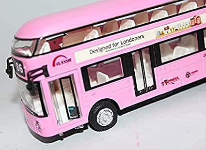 MM TOYS: Die-Cast Double Decker Metal Bus Toy, 7.5-inch Luxury Bus, 4 Wheel Drive with 2 Openable Doors & Light Music - A Perfect Toy for Kids