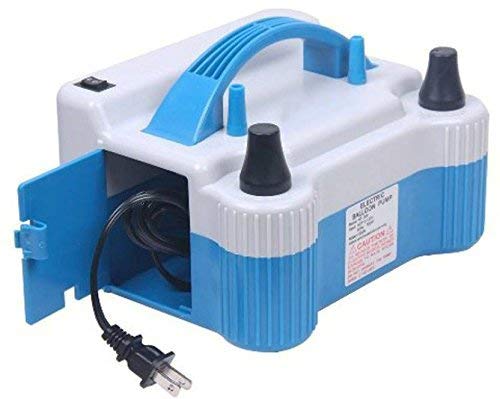 MM Toys Balloon Pump - High Power Electric Balloon pump Inflator with Dual Nozzles and Two Operation Modes, Ideal for Party Decorations- Multicolor