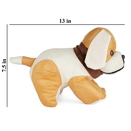 MM Toys CuddleDog Soft & Cuddly Dog Plush, 10-Inch Size - Perfect for Kids and Home Decor - Polyester Fiber Filling