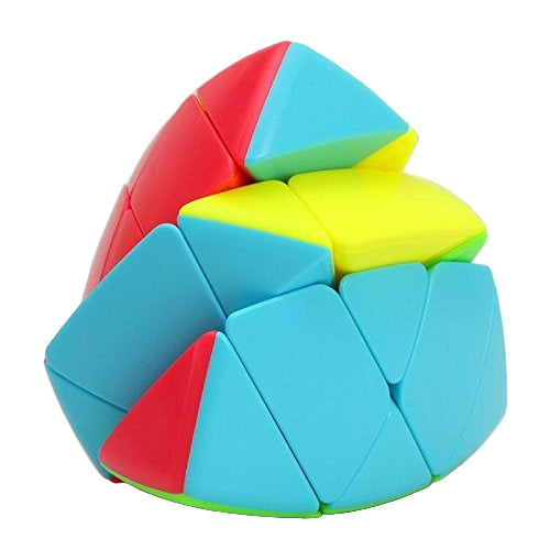 Colorful geometric puzzle on a light gray background