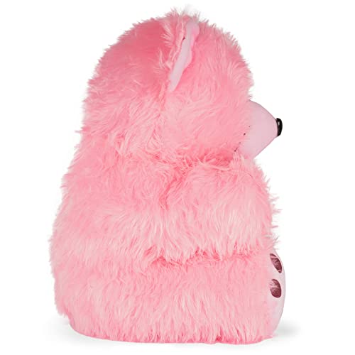 MM Toys PlushLove Cuddly Stuffed Love Heart Bear, 14-Inch Size - Perfect for Adults, Kids, and Home Decoration - Washable Polyester Fiber Filling
