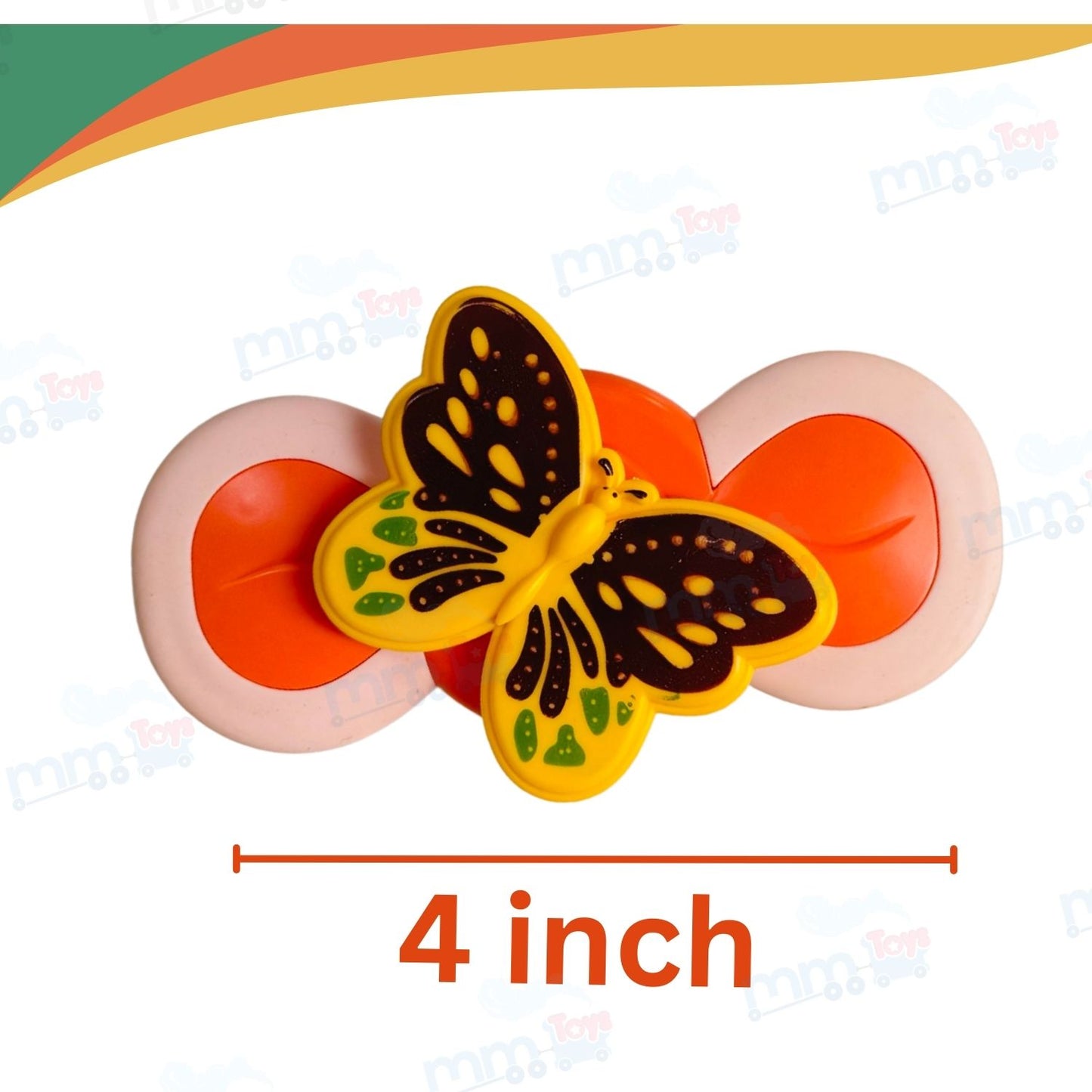 MM TOYS Sucker Spinner Toy Pack of 3 – Stress Relief Fidget Spinners with Suction Base for Kids & Adults - Multicolor
