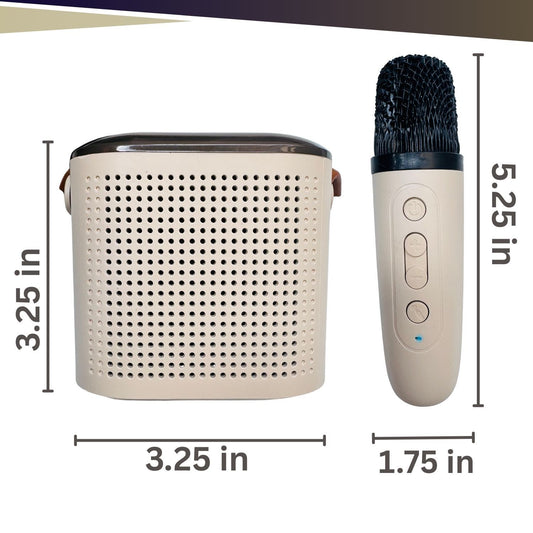 MM TOYS Wireless Karaoke Speaker with 2 Mics | Portable Kids Karaoke Machine | Voice Effects, RGB Lights & Rechargeable