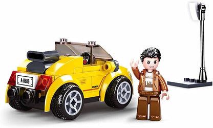 Sluban M38-B0900 Town Sport Car Pull Back Blocks Set for Kids 6+ Years - Build Your Own Car Model - 85pcs - Red
