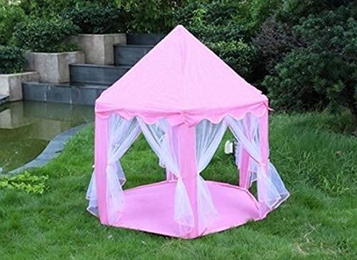 MM Toys DreamCastle Foldable Princess Dream Castle Theme Play Tent House for Kids Big Size , Encourages Imagination, Portable- Pink