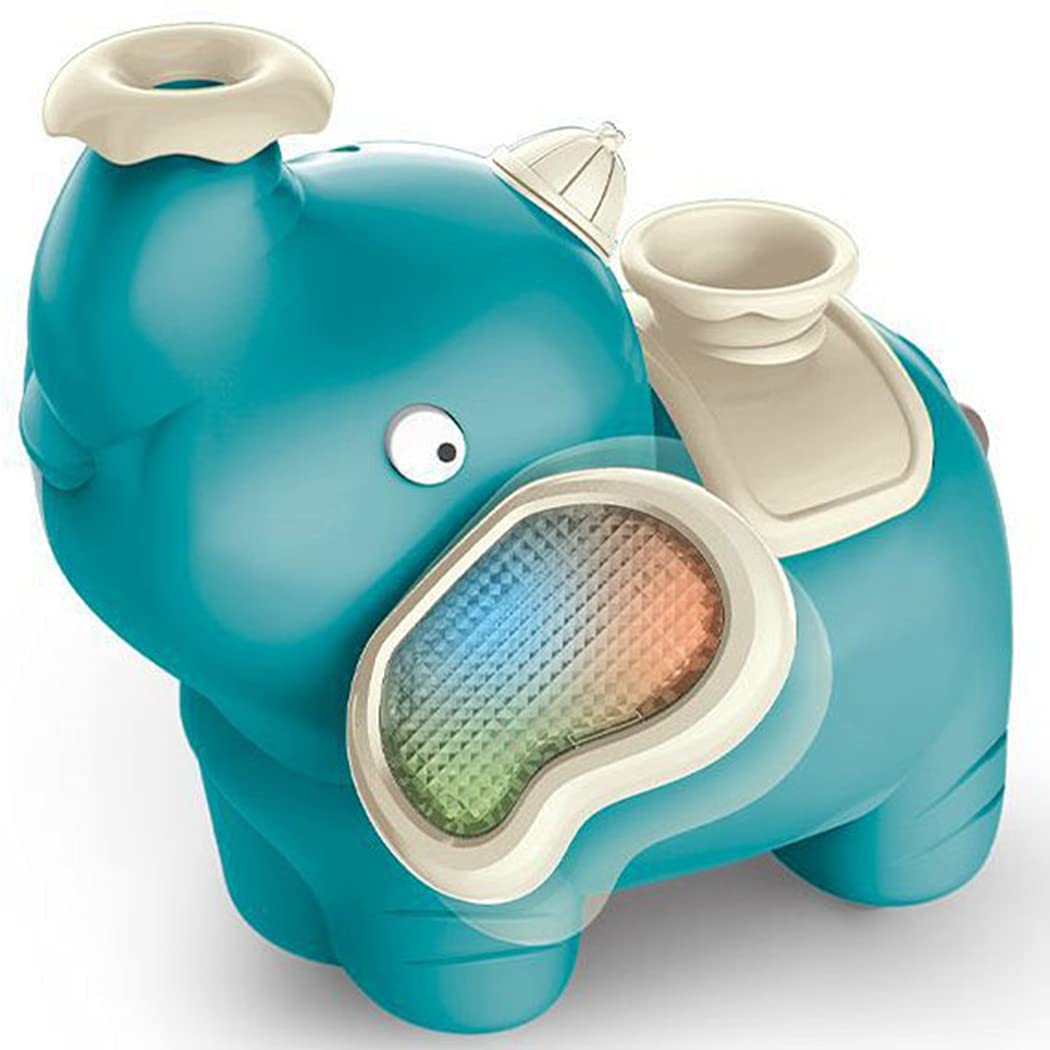 MM Toys EleFun Smooth Blowing Balance Elephant Toy, Electric Cute Smart Interactive, Funny Floating Ball Spraying, With Music & Light, Multicolor