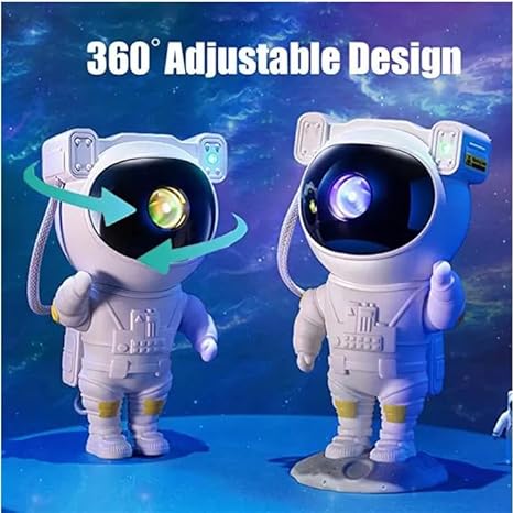 MM Astronaut Galaxy Light Projector, Space Buddy Night Light with Remote, Timer, Star & Nebula Effects in Blue & Green for Bedroom Decor For Kids And Adult