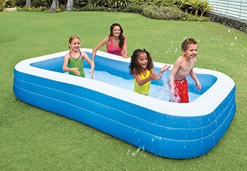 Intex 58484 Swim Center Family Inflatable Pool (Blue) - 269-Gallon Water Capacity | Suitable for Kids and Adults | 120"x72"x22