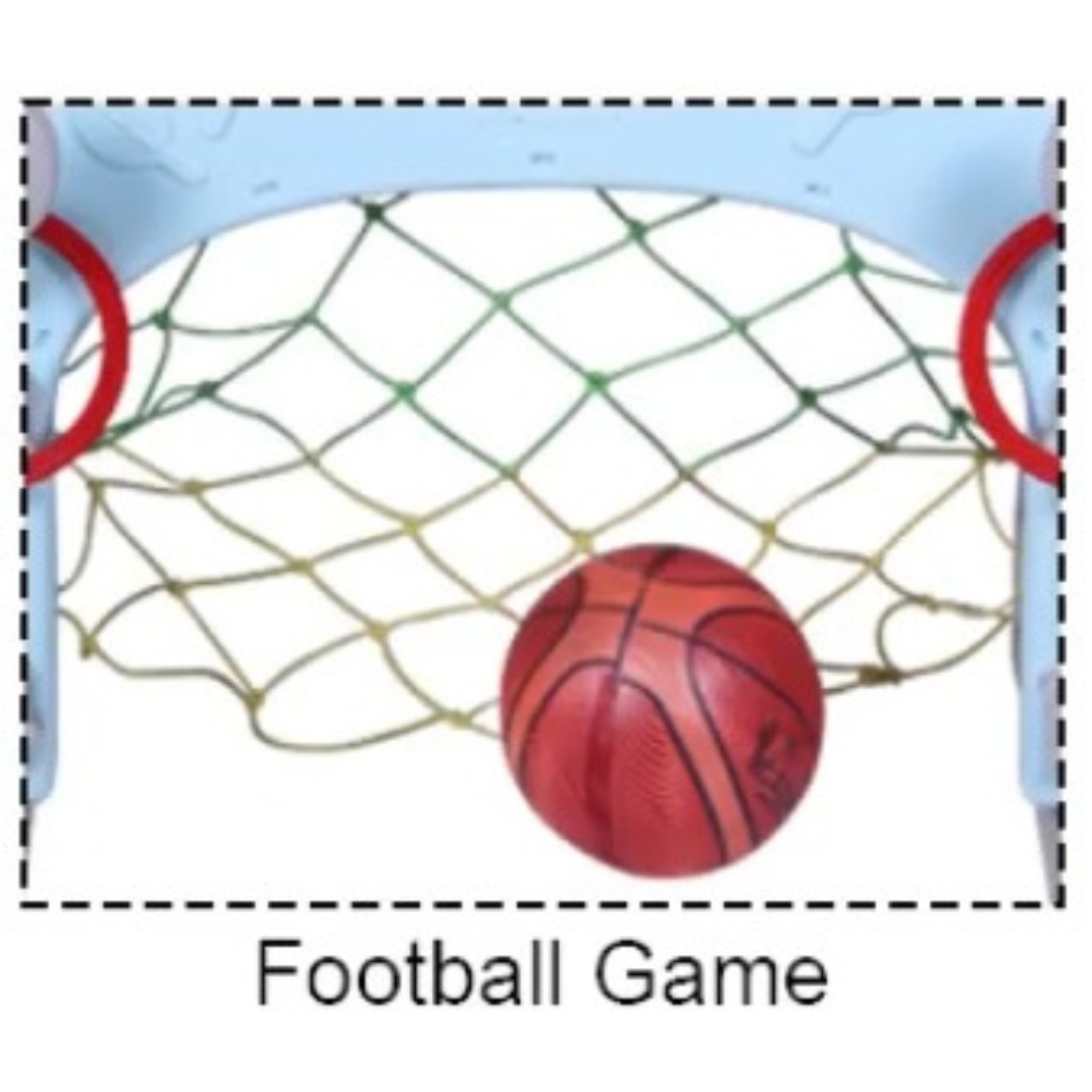 MM TOYS Basketball Hoop For Toddlers Indoor Outdoor 3 in 1 Sports Activity Play Centre 6704 Adjustable Football/Soccer Goal Game Ring Toss- Multicolor