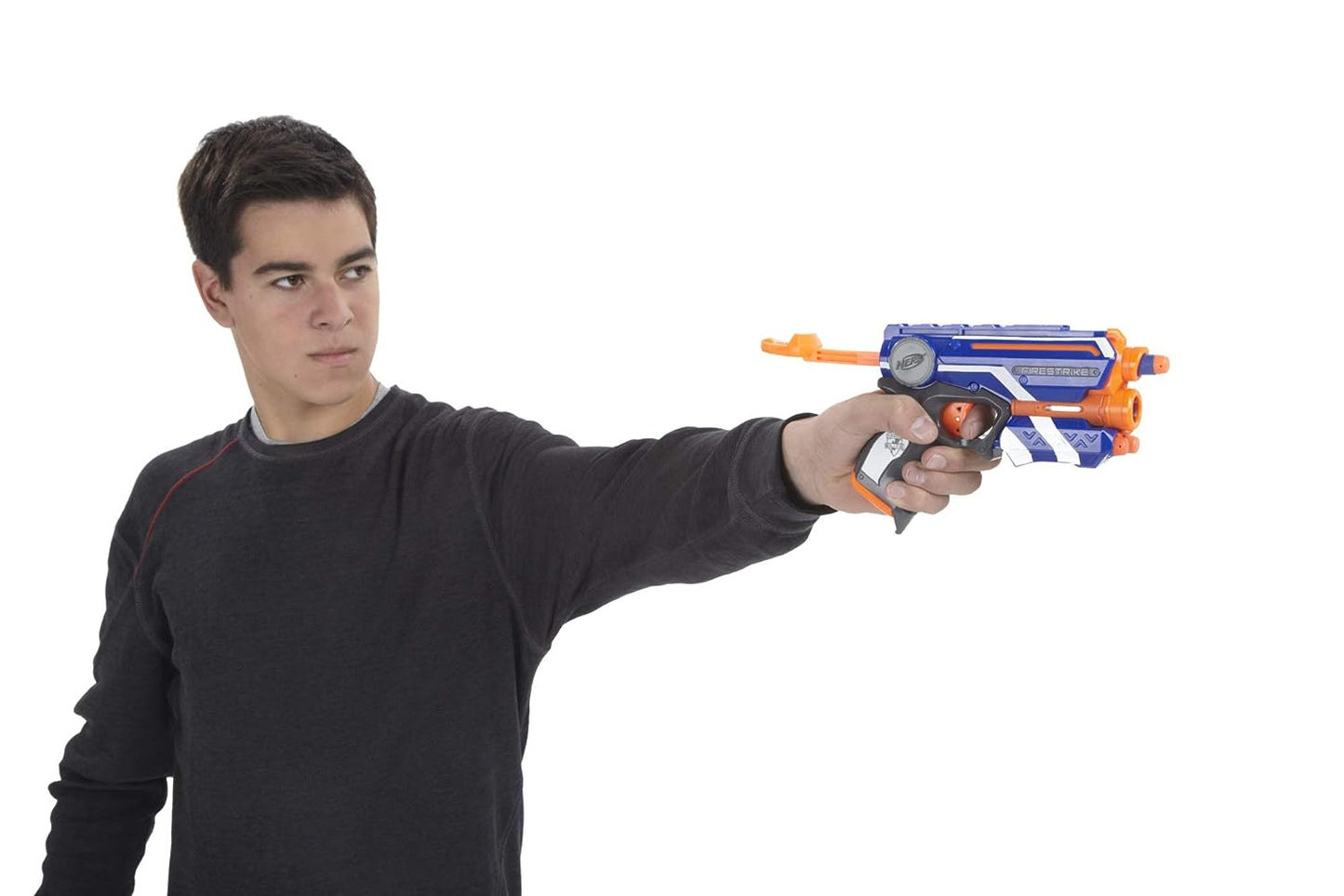 Nerf EliteStrike N-Strike Fire Strike Blaster Powerful & Quick, 15 Feet Range, Multicolor