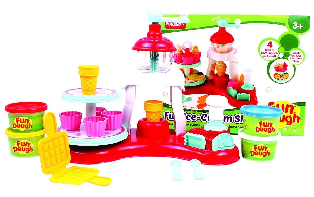 Funskool Colorful Fun Dough Ice Cream Shop - Vibrant Carton Set for kids 4 years above