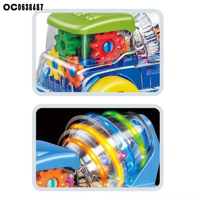 MM TOYS Rotation Auto Bump&Go Electric Cement Mixer Truck Model Truck Toys Transparent Gear Vehicle Toy for Kids with Light Music