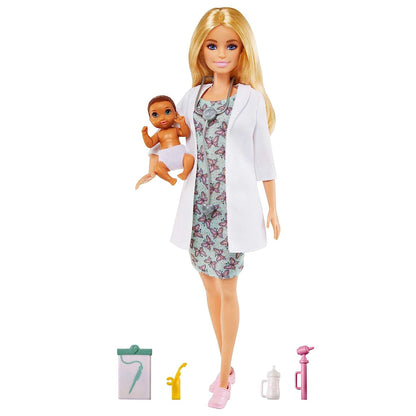 Barbie Baby Doctor Playset - Includes Infant Doll, Medical Tools, and Baby Bottle, Encourages Empathy and Nurturing Skills, Ideal for 3+ Years Girls