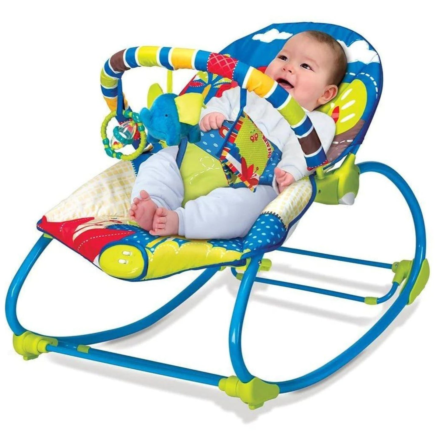 Mastela Baby Rocker in Pink 6922 -2 position Setting, 3-point Harness, 12 Melodies & Soothing Vibration, Removable Accessories - Newborns 0+ to 2 Year