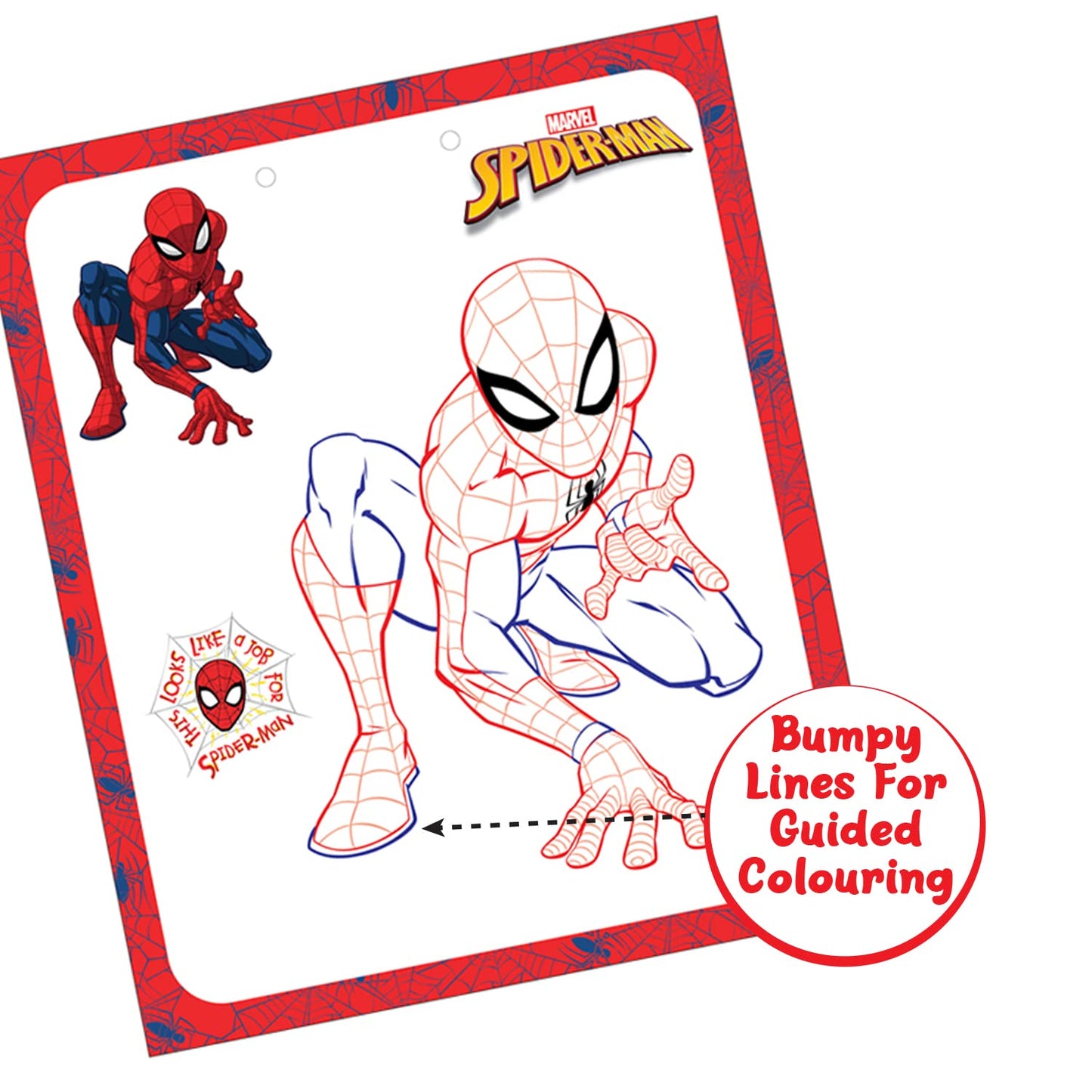 Skoodle Marvel Spiderman Colouring Frames for Kids, Specially Crafted to Enhance Play & Colouring Experience