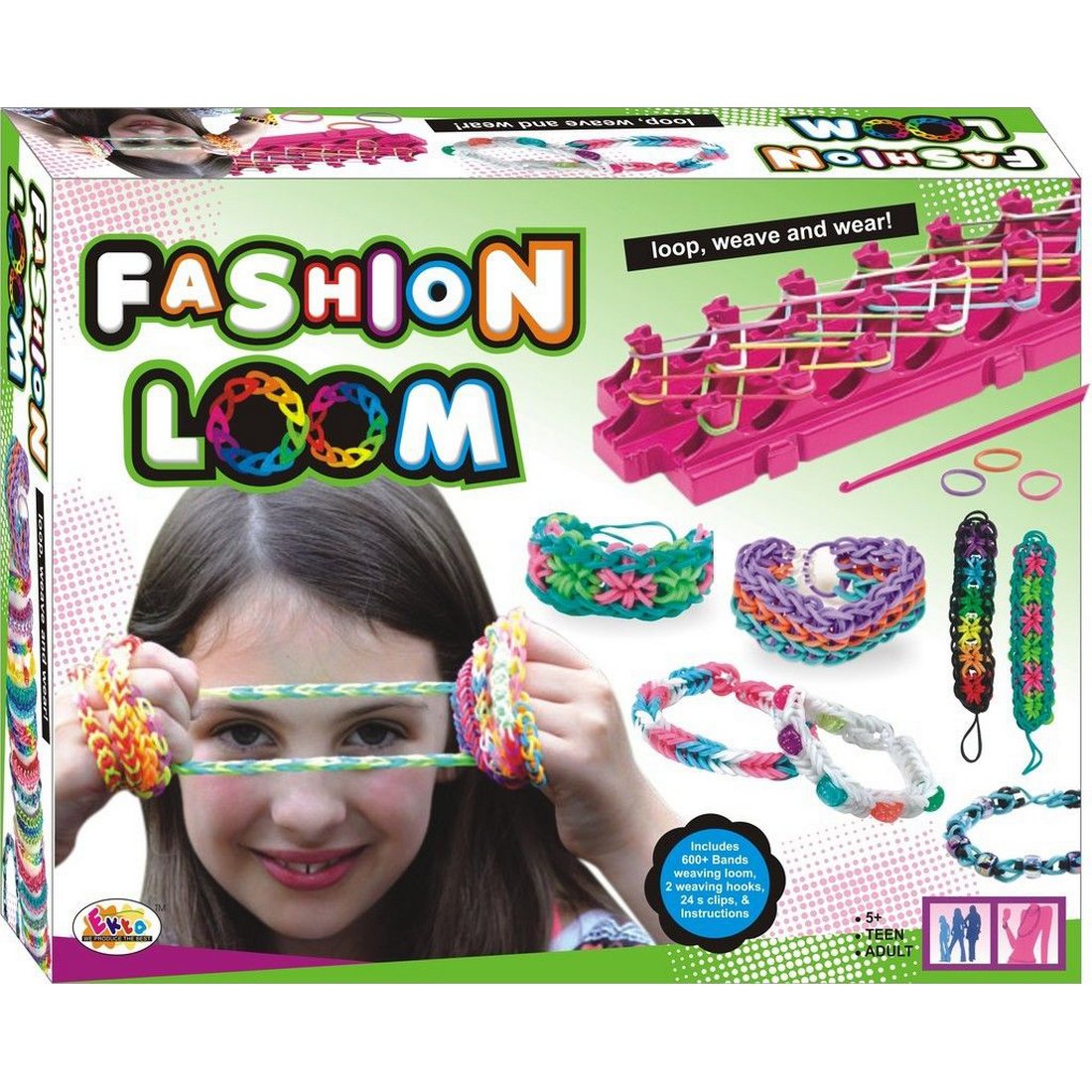 ekta fashion loom bands jewelry maker kit for 5+ year girls Multi color, Rubber