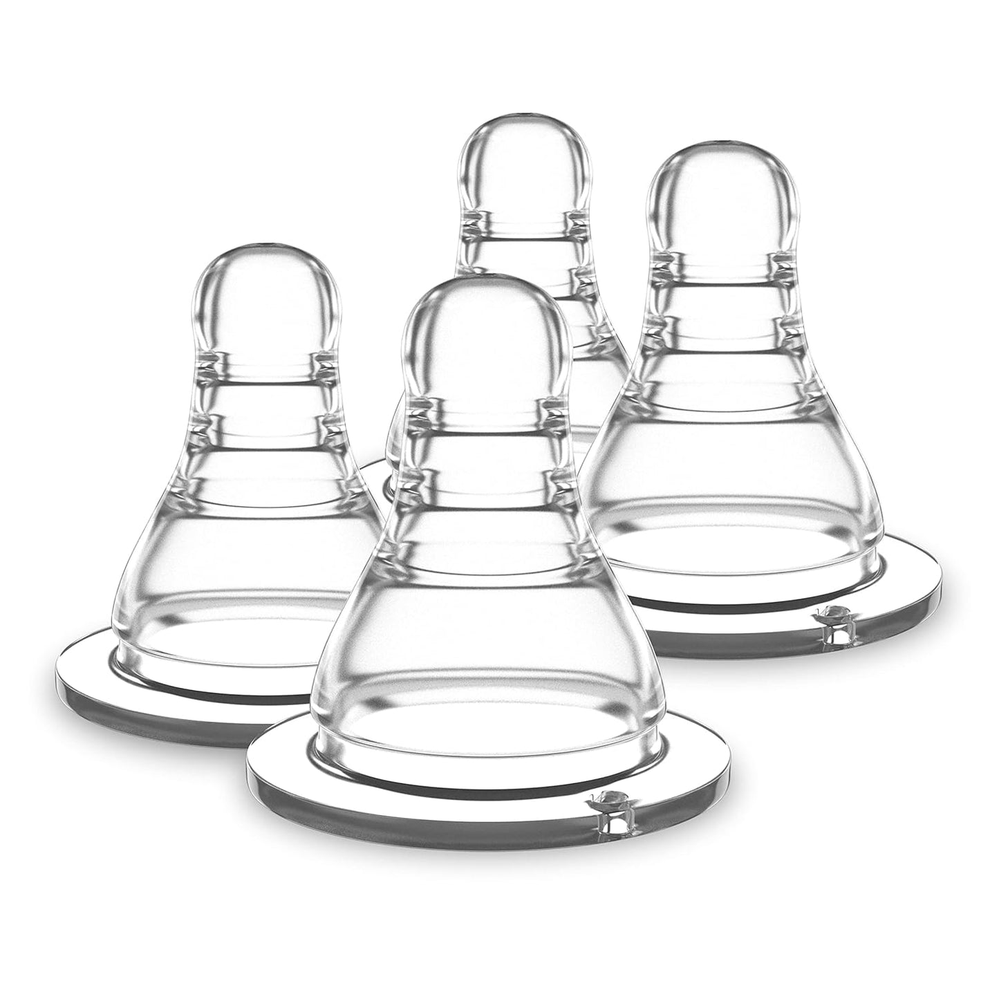 LuvLap Anti-Colic Essential Nipple for Slim Neck Bottle 0m+, S size Made of Soft & Flexible Silicone, leak proof, BPA Free- Pack Of Nipples