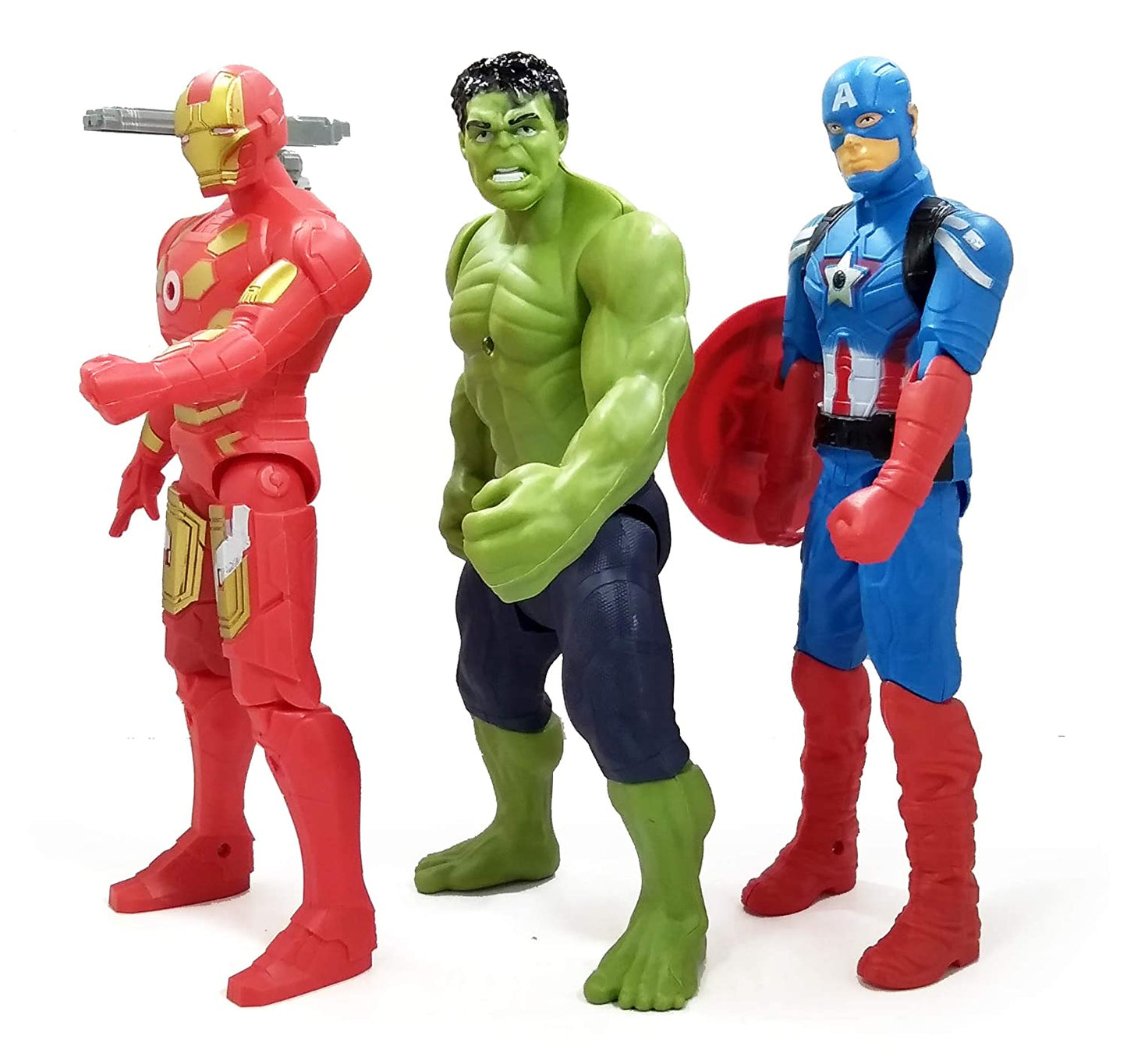 Avengers Superhero's 12 Inch - 3 Pcs Set with Lights, Collectible Action Figures, Perfect for Kids - Assorted