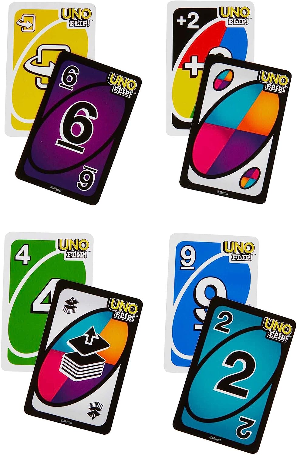 Mattel UNO Flip: Double-Sided Card Game for Kids & Adults, Perfect for Family Night, Draw Five & Skip Everyone Action Cards