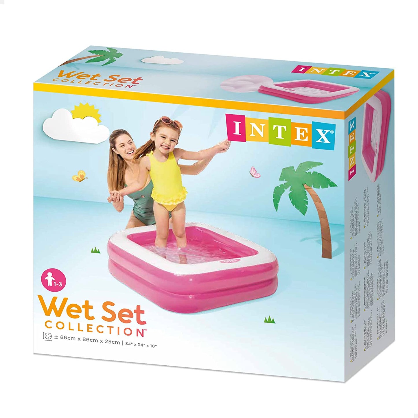 Intex 57100 Square Shape Inflatable Pool for 2 to 4-Year-Olds