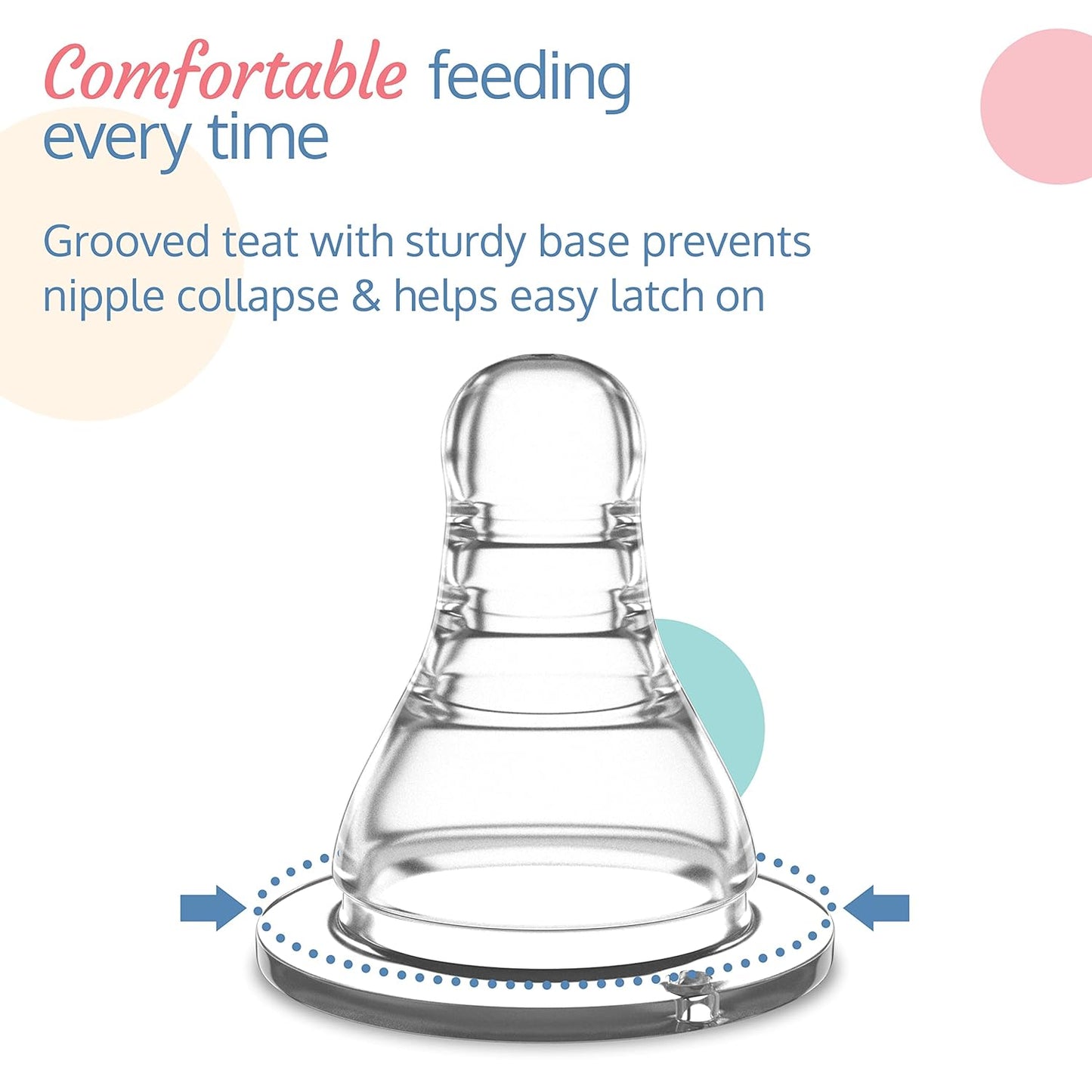 luvlap Essentials Nipple for 9 months + infant whole size x Pack Of 2 Nipples
