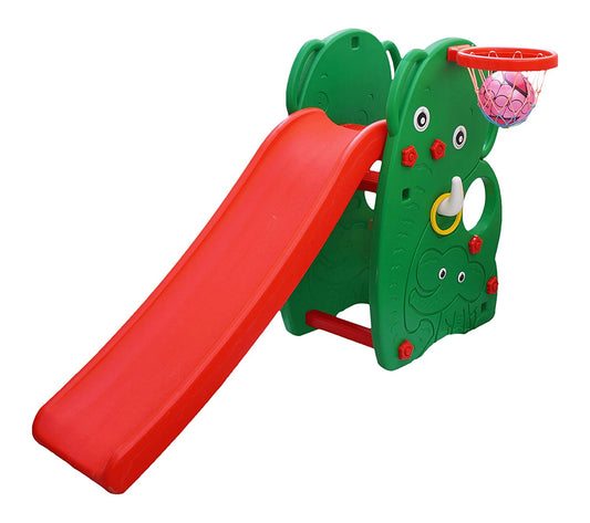 PLAYGRO 3 IN 1 ELEPHANT SLIDE 205 NO. 4 STEPS PLASTIC SLIDE FOR KIDS UPTO 8 YEARS