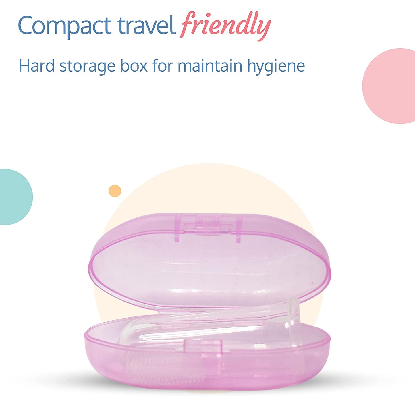 LuvLap Baby Finger Brush ToothBrush Soft Silicon With Case - For Healthy Teeth and Gums
