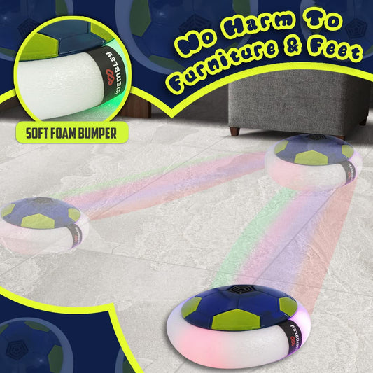 MM TOYS Hover Football for Kids| Electric Soccer Ball Floating Air| Engaging Indoor Game for Kids | Birthday Gift for Boys| Advanced & Rechargeable Hover Ball Game - Color As Per Stock