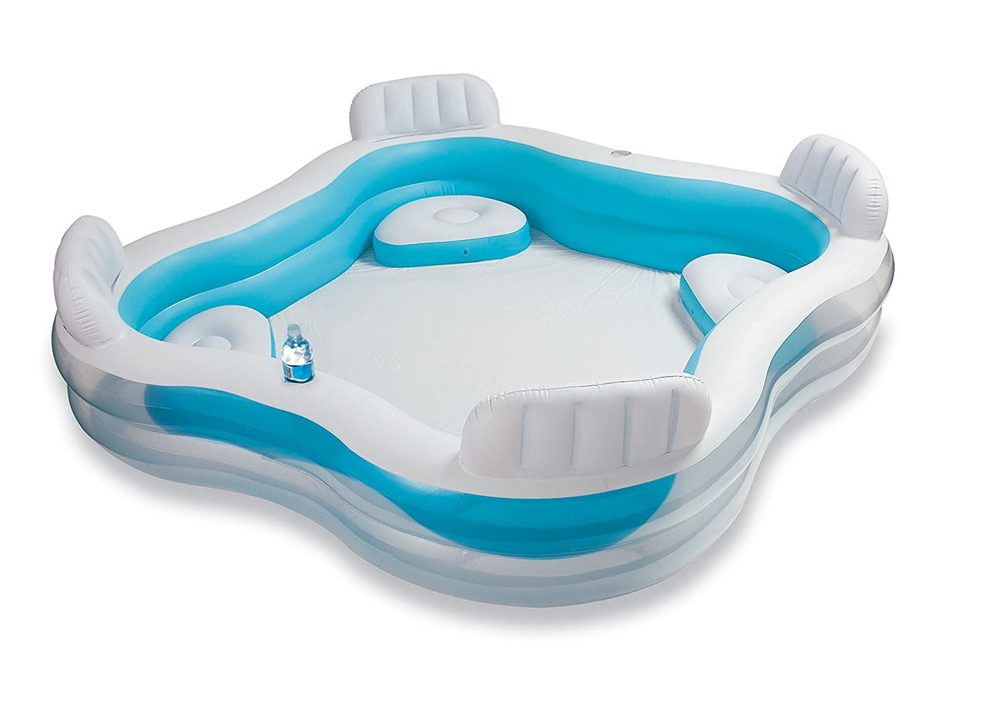 Intex 56475NP Swim Center Family Lounge Pool - Multicolor, 882L Water Capacity | Luxury Back Support | 7.5ft x 7.5ft