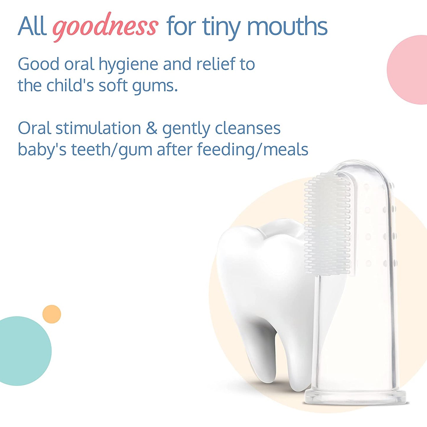 LuvLap Baby Finger Brush ToothBrush Soft Silicon With Case - For Healthy Teeth and Gums